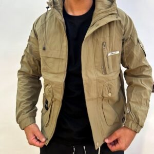 Blouson Homme à Capuche Mi-Saison – Style Cargo Urbain